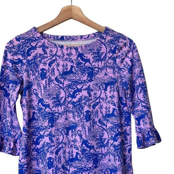 Lilly Pulitzer High Tide Dress Girls Unicorn Monkey Cat Butterfly XL 12/14 - Picture 5 of 9